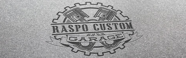 Le logo de Raspo Custom Garage.