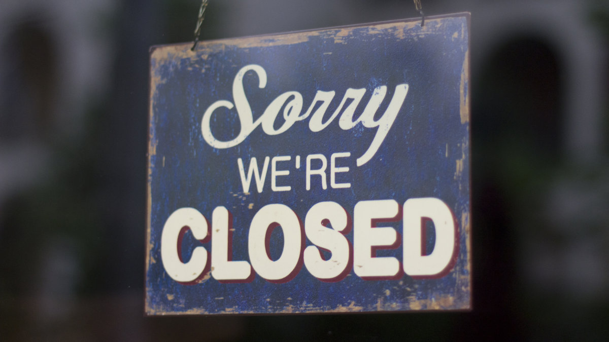 Sorry, we're closed...