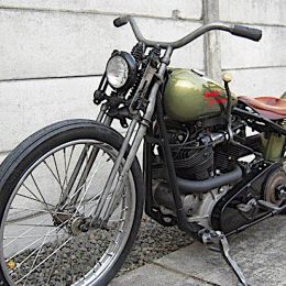 Harley-Davidson Knucklehead bobber : une bécane signée Spice Motorcycles.