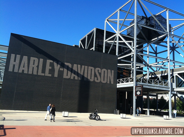 L'entrée du Harley-Davidson Museum à Milwaukee.
