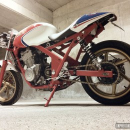 La Honda CB 500 cafe-racer de Romain... Plus tout à fait une bécane de moto-école !