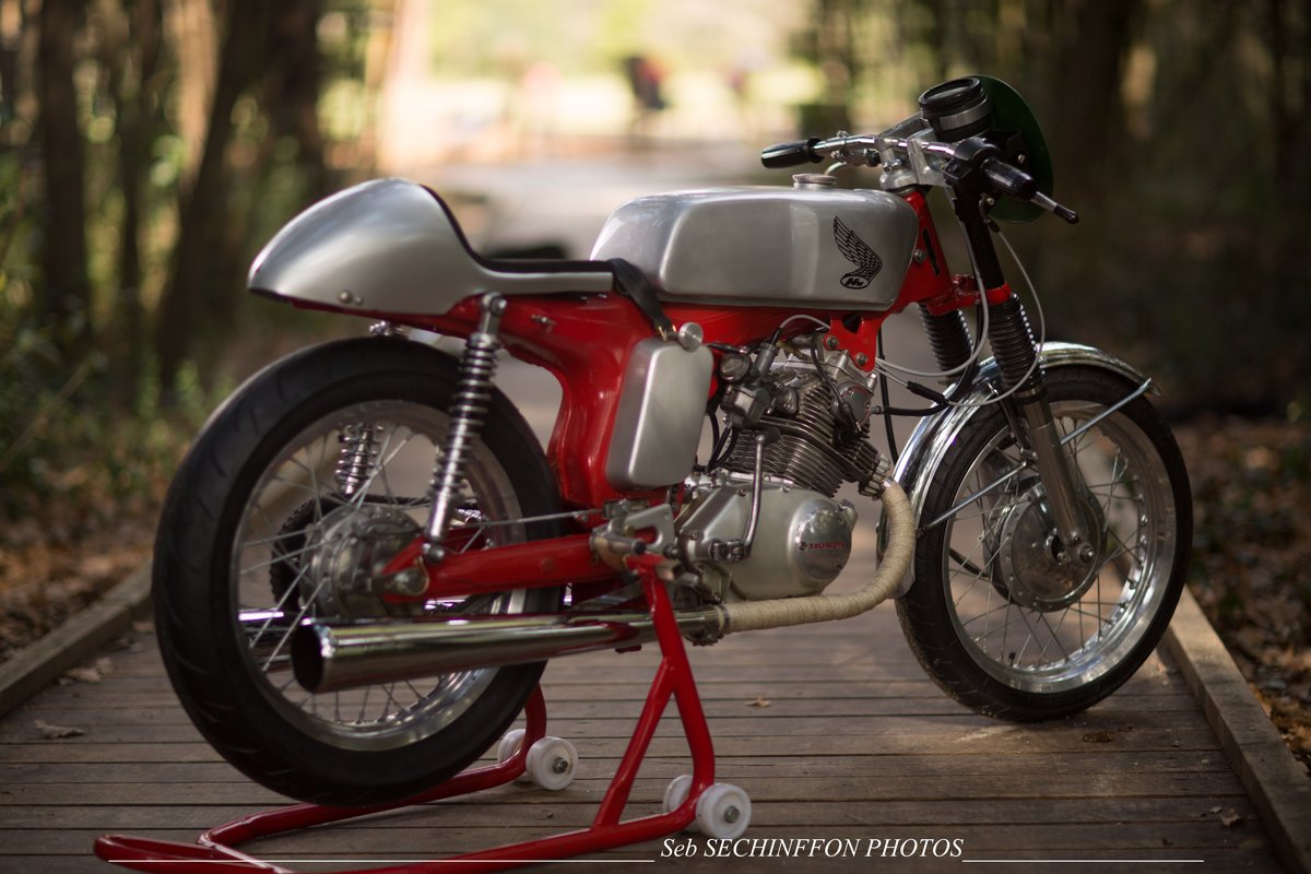 Honda 125 CD cafe-racer : la bombinette de Fabrice pour sa fille