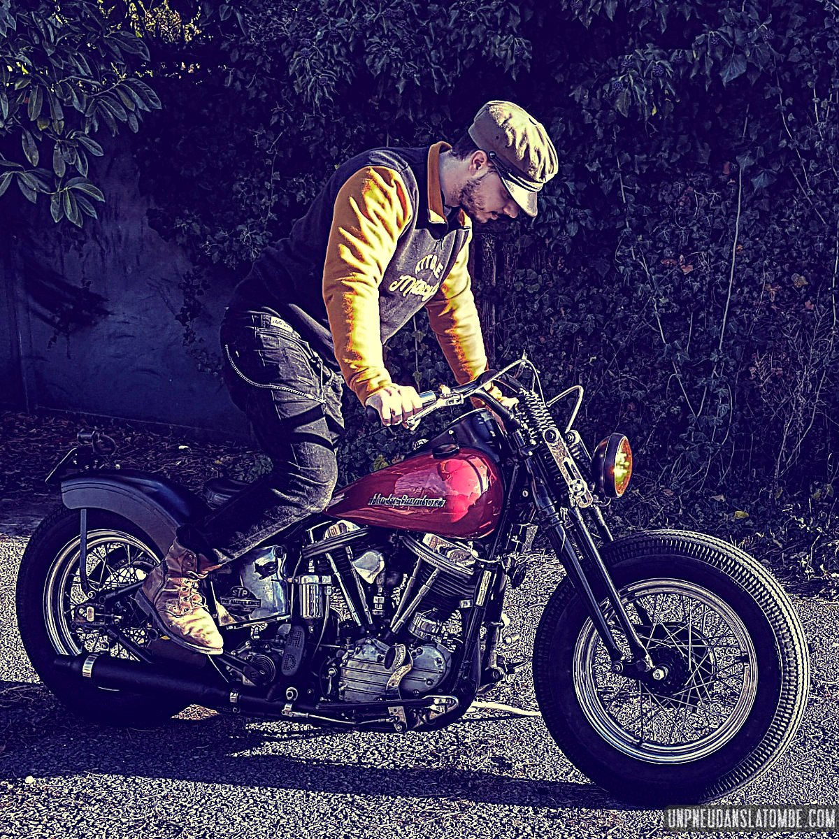 La Harley-Davidson Panhead 1956 beach racer de Fabien...