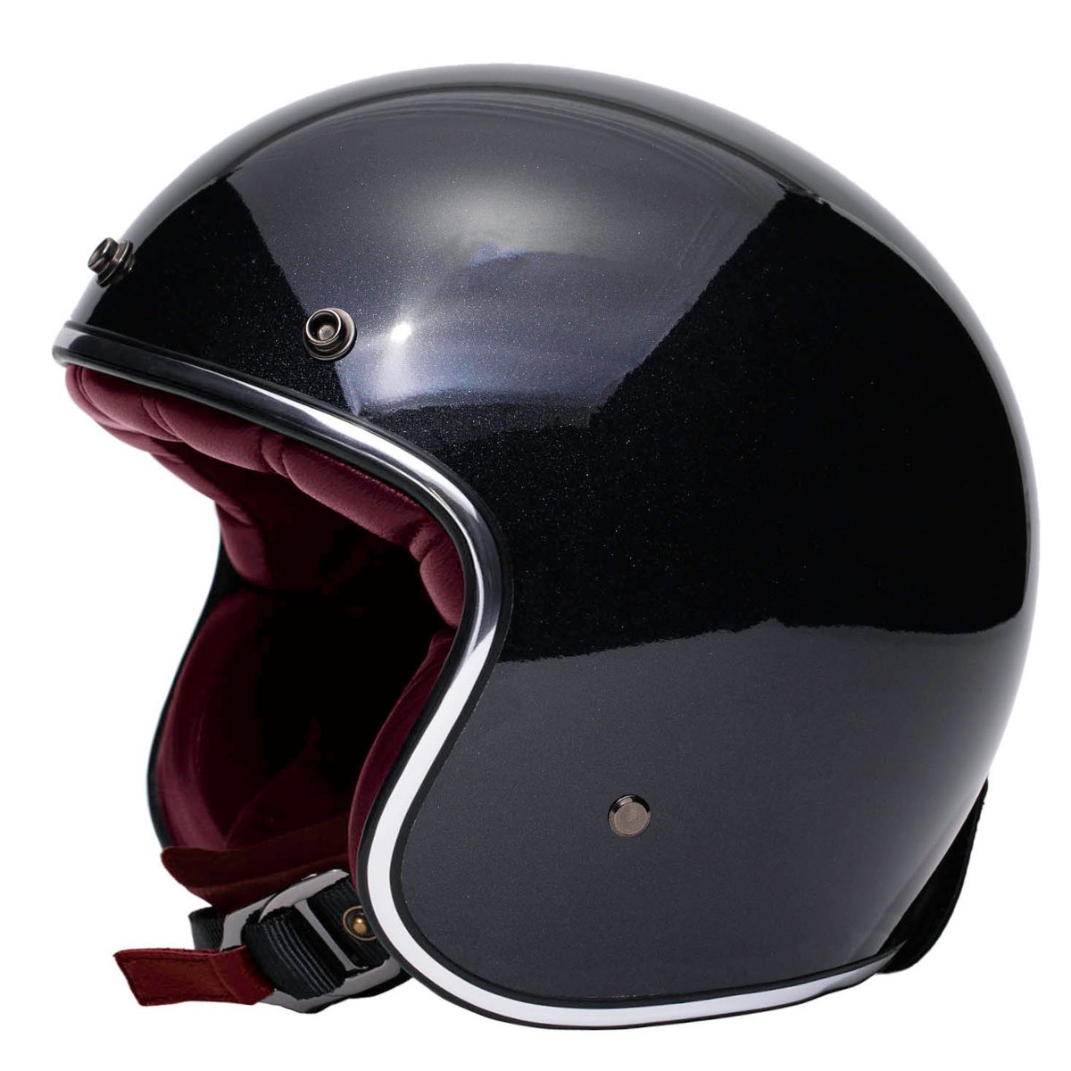 Casque Moto Jet Vintage Homologué ECEDOT – Taille L (59-60 Cm) – ABS, EPS – Semi-ouvert, Boucle Rapide – Pour Cruiser, Scooter