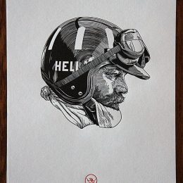 Bénédicte Waryn : the illustrator on a motorcycle !