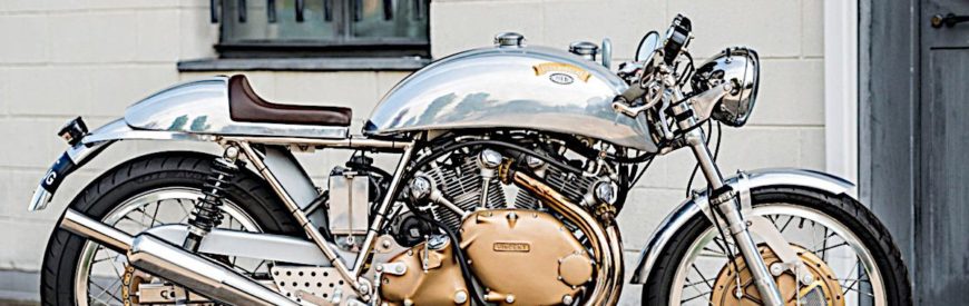 Egli-Vincent : un "Café Racer" Godet Motorcycles aperçu chez RM Sotheby's.